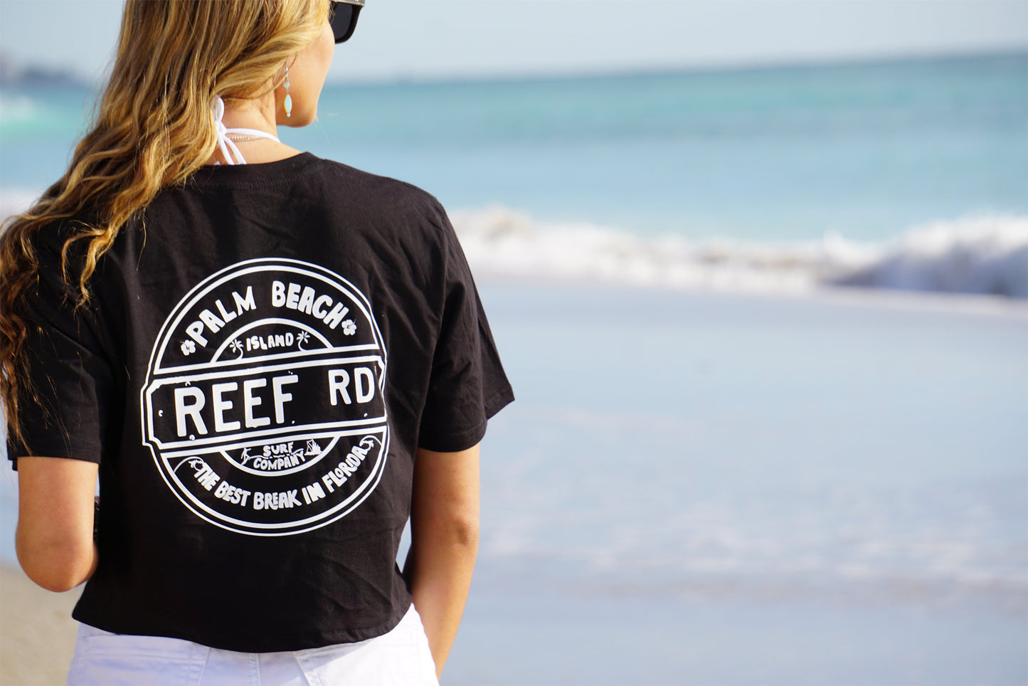 Reef Rd Signature Crop Top - Black