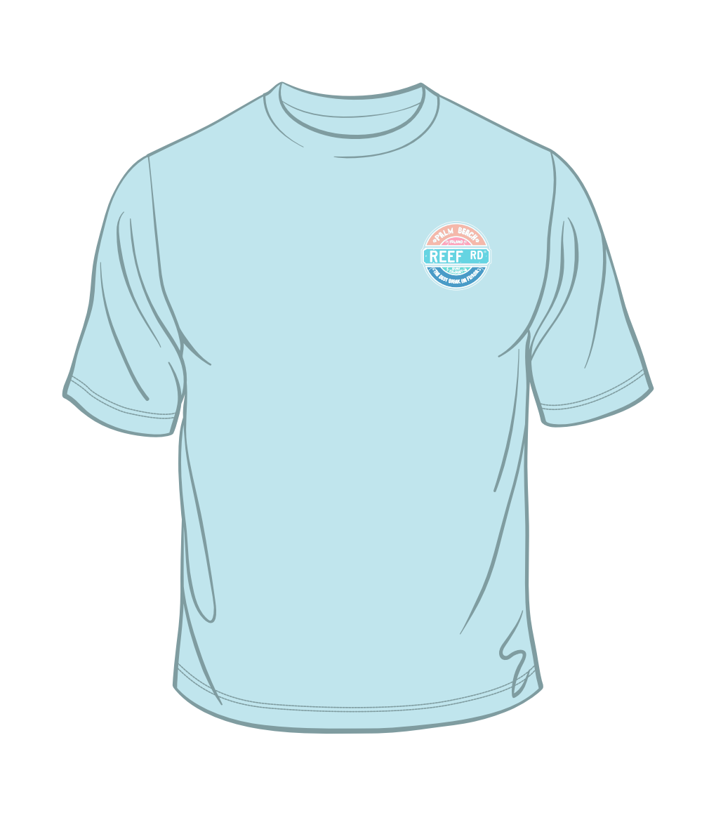 Reef Rd Color Splash T-Shirt - Ocean Blue